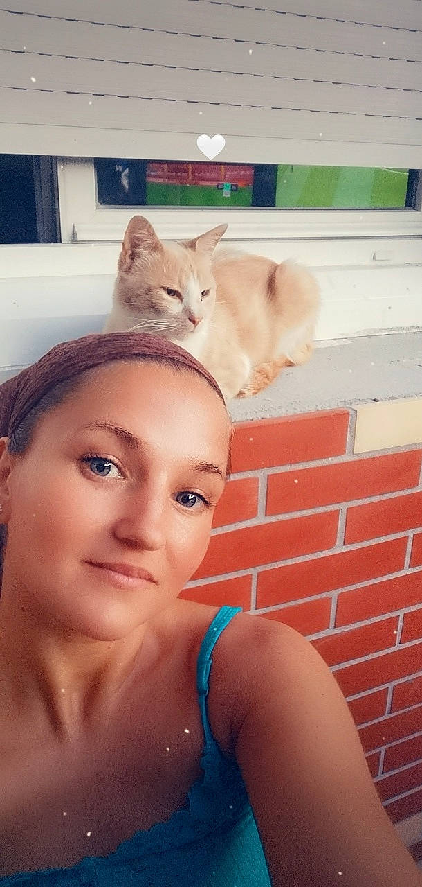 Nocturne a rejoint le concours — aidez-le/la à gagner de superbes lots ! beauty, blond, carnivore, cat, ear, eye, eyebrow, face, fawn, felidae, hair, head, kitten, leg, nose, photography, selfie, skin, small_to_medium_sized_cats, whiskers