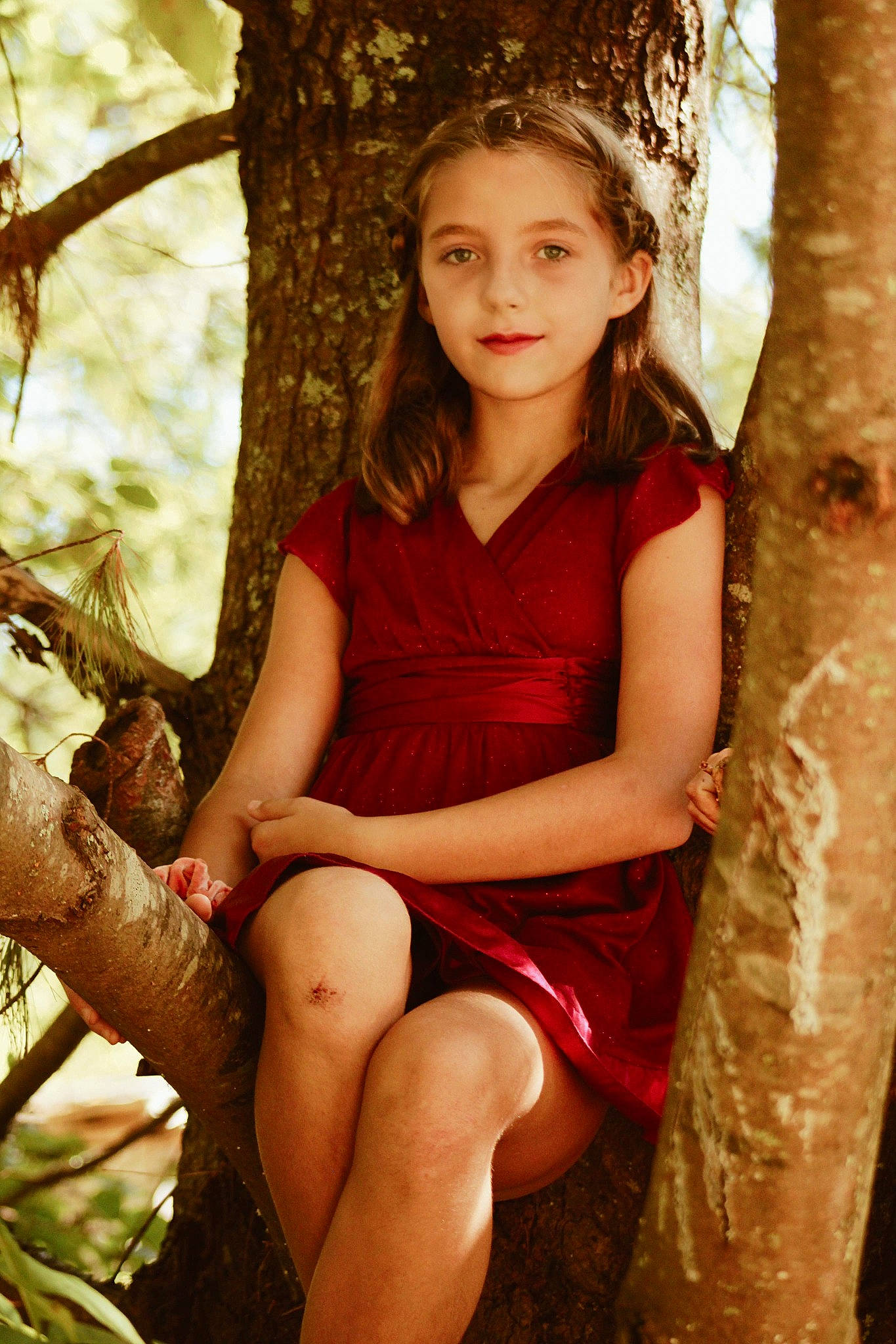 Trinity is registered to the contest to win money with this photo: beauty, black_hair, dress, face, flash_photography, grass, hair, happy, human_body, human_leg, lip, long_hair, people_in_nature, person, plant, shoulder, skin, thigh, tree, trunk