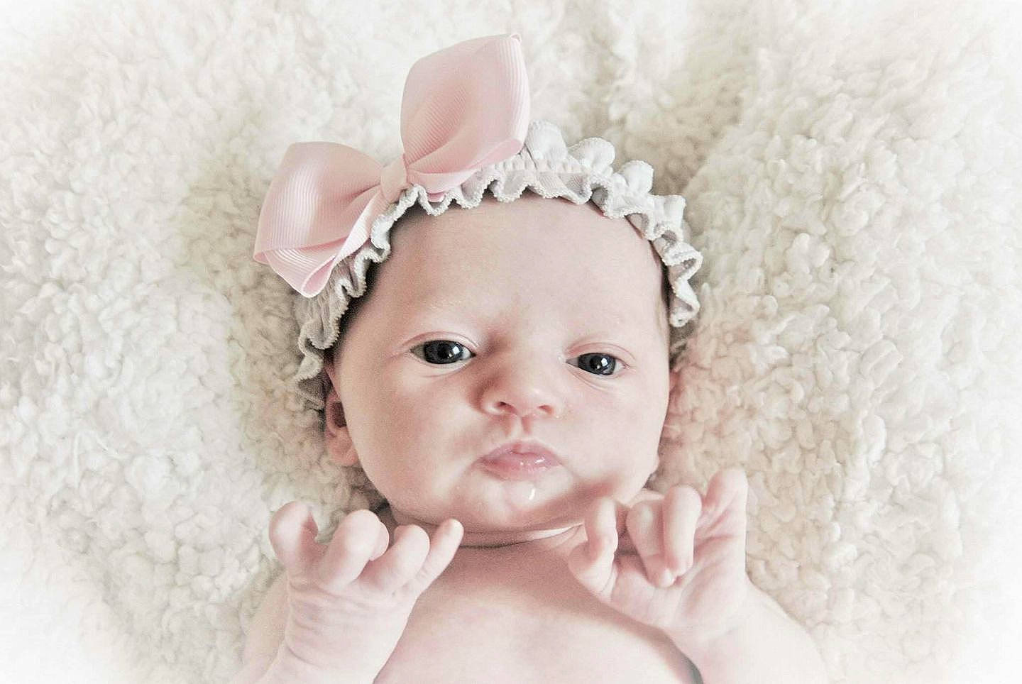 Adalynne is registered to the contest to win money with this photo: child, girl, hair_accessory, headband, headgear, headpiece, infant, person, skin, toddler