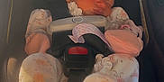 Alaia joined the competition — help win amazing prizes! baby, car_seat, child, cozy, cute, evenflo, floral_pattern, indoors, infant, newborn, pajamas, peaceful, person, rest, safety_harness, seat, sleeping, small, soft_light, transportation