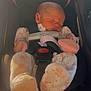 Alaia joined the competition — help win amazing prizes! baby, newborn, sleeping, car_seat, evenflo, infant, pajamas, floral_pattern, safety_harness, cute, peaceful, child, small, indoors, rest, soft_light, person, seat, transportation, cozy