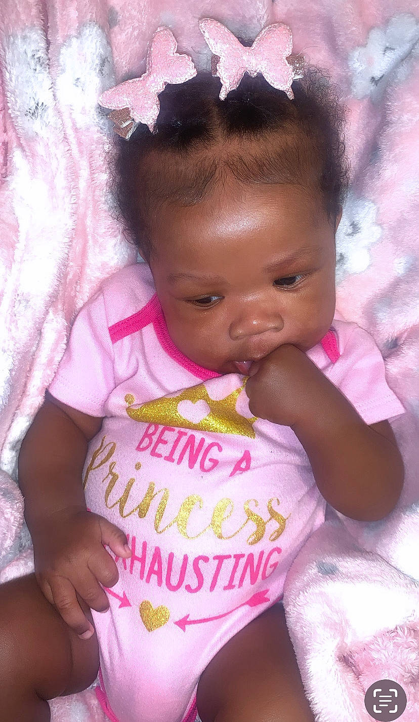 Kenslei joined the competition — help win amazing prizes! baby, baby_toddler_clothing, beauty, black_hair, cheek, child, chin, eyebrow, eyelash, face, facial_expression, happy, head, lip, magenta, person, pink, product, skin, sleeve