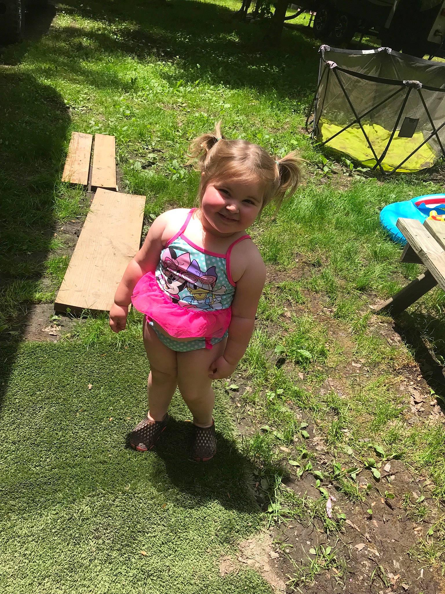 Kaydense joined the competition — help win amazing prizes! backyard, child, fun, grass, joy, lawn, person, play, summer, toddler, yard