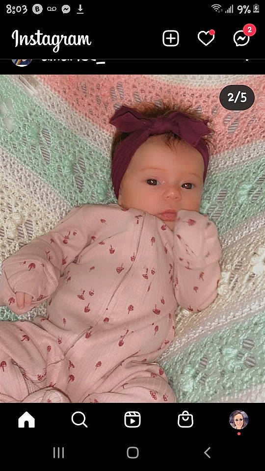Maisie joined the competition — help win amazing prizes! adaptation, baby, baby_products, baby_sleeping, baby_toddler_clothing, cheek, comfort, flash_photography, font, happy, linens, mammal, pattern, person, photo_caption, pink, screenshot, skin, sleeve, textile