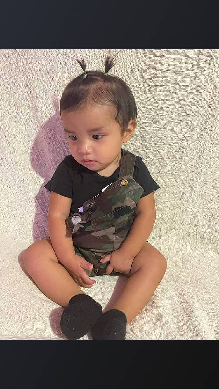 Estella joined the competition — help win amazing prizes! baby, baby_toddler_clothing, cheek, child, cool, elbow, eyelash, finger, flash_photography, flooring, happy, human_leg, joint, leg, pattern, person, sitting, skin, sleeve, t_shirt