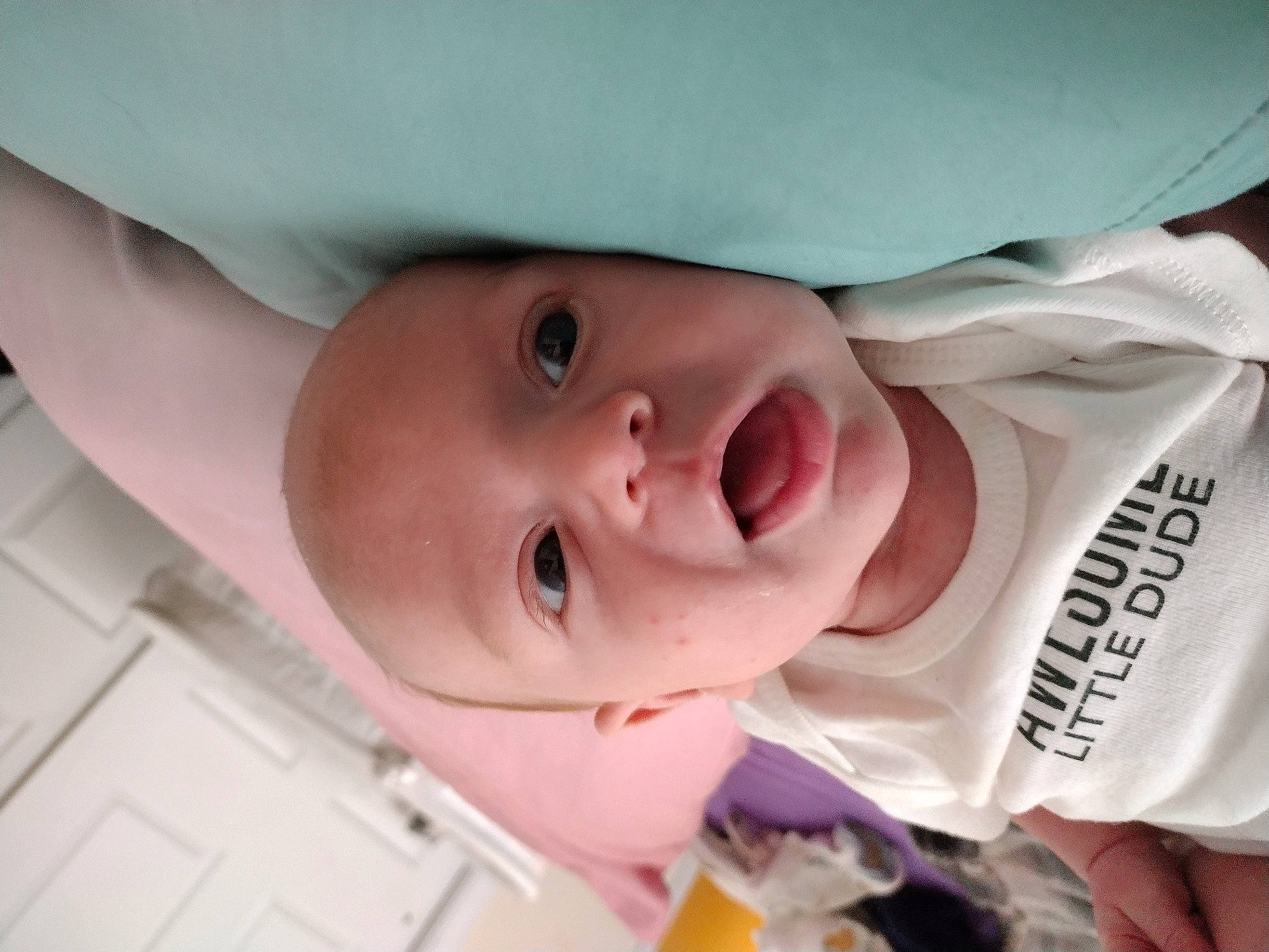 Kevin joined the competition — help win amazing prizes! baby, baby_products, baby_safety, baby_toddler_clothing, cheek, child, eye, eyebrow, eyelash, happy, iris, lip, mammal, mouth, nose, person, pink, skin, sleeve, smile
