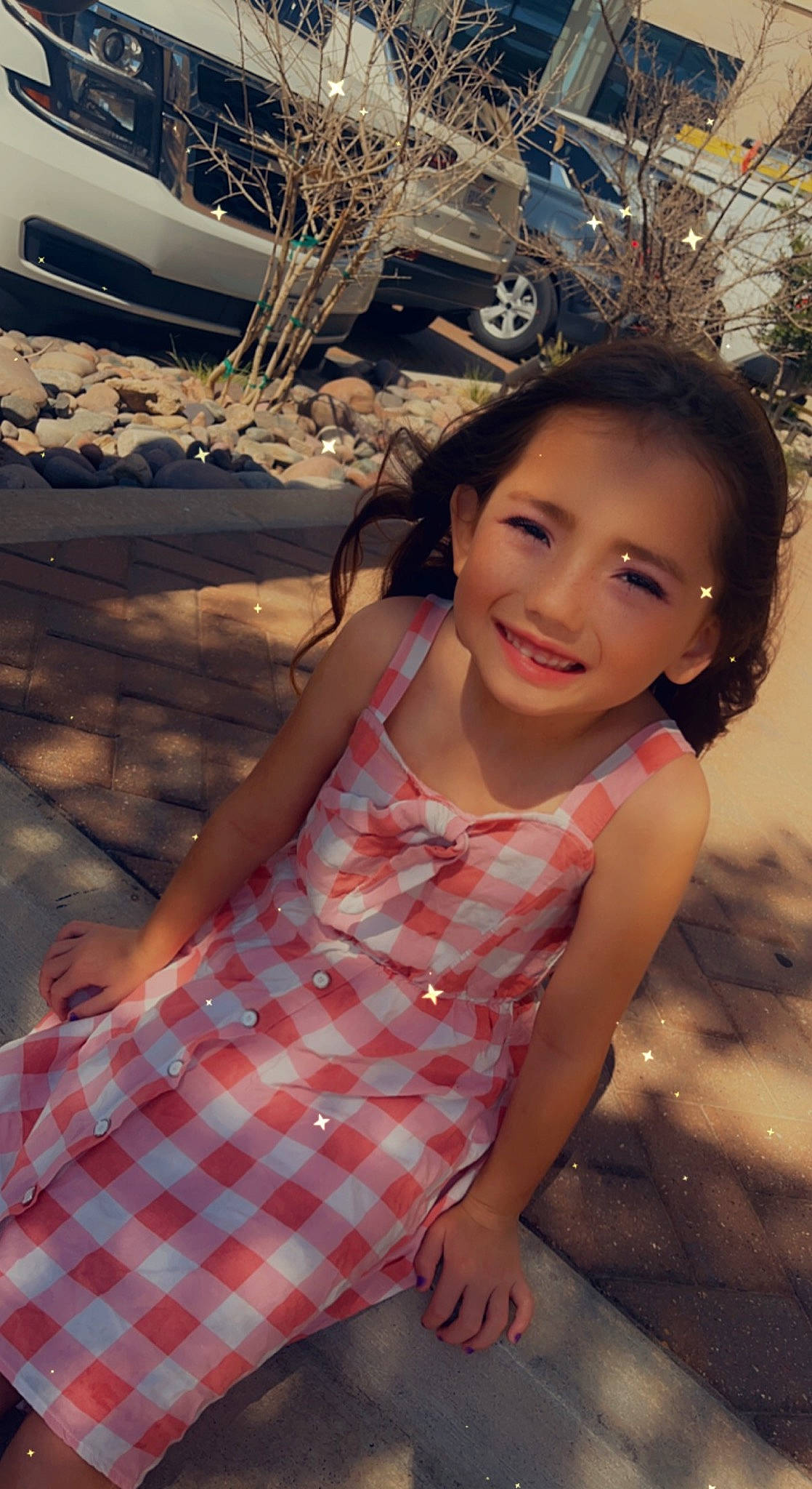 Jaylene joined the competition — help win amazing prizes! black_hair, chin, flash_photography, fun, grass, hair, happy, human_leg, joy, leisure, light, lip, long_hair, people_in_nature, person, plaid, skin, smile, tartan, thigh