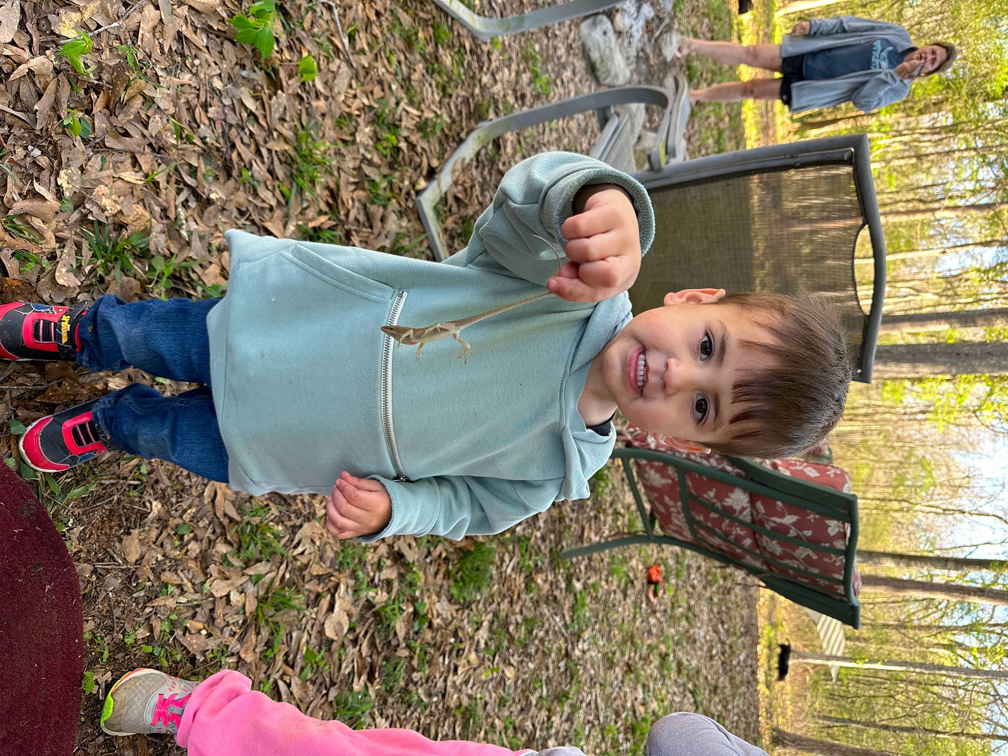 Lj joined the competition — help win amazing prizes! baby, baby_toddler_clothing, child, fun, grass, happy, human_leg, leaf, leisure, people_in_nature, person, plant, play, recreation, red, sitting, smile, toddler, tree