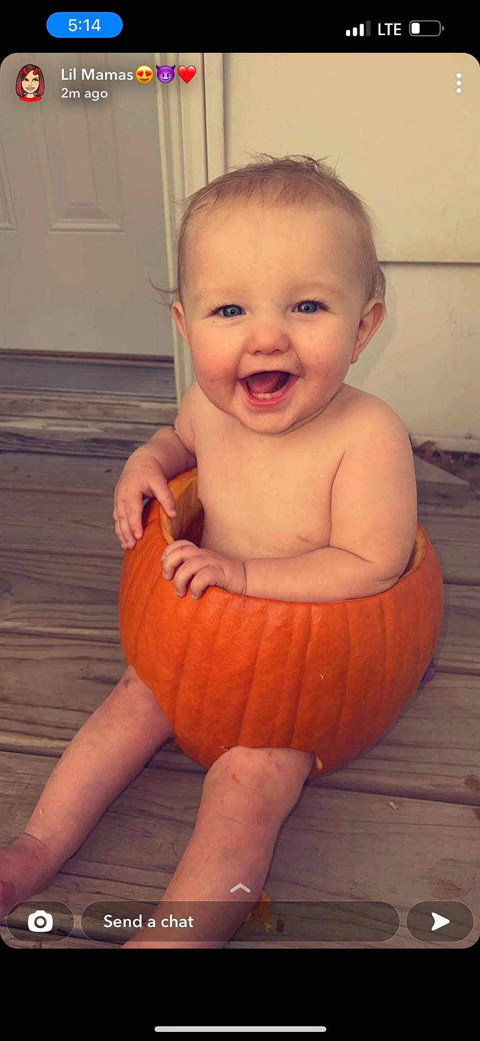 Lennox joined the competition — help win amazing prizes! baby, baby_toddler_clothing, calabaza, chin, eye, floor, flooring, gourd, hair, happy, head, human_body, iris, mouth, nose, person, plant, pumpkin, smile, winter_squash