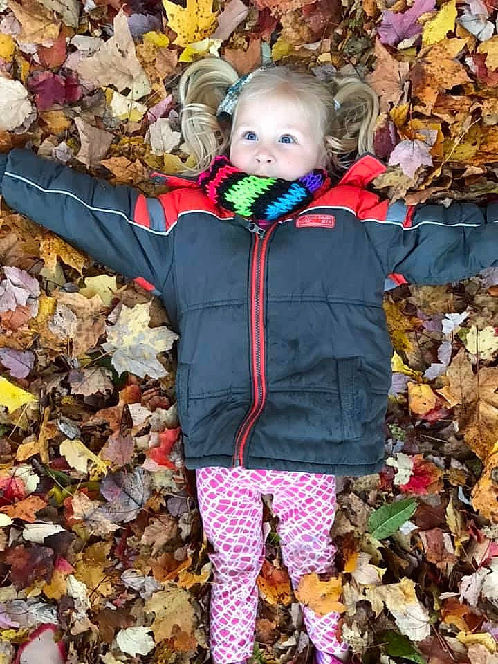 Anastazia joined the competition — help win amazing prizes! baby, botany, deciduous, grass, happy, head, human_body, leaf, nature, orange, people, people_in_nature, person, photograph, pumpkin, smile, spring, toddler, trunk, wood