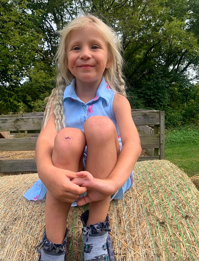 Anastazia joined the competition — help win amazing prizes! chest, eye, face, facial_expression, finger, grass, hair, hairstyle, happy, head, human_body, joy, people_in_nature, person, plant, skin, smile, thigh, toddler, tree