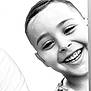 child, boy, smiling, face, portrait, black_and_white, happy, close_up, casual_clothing, short_hair, person, cheerful, joyful, candid, young, human, head_and_shoulders, monochrome, expression, people