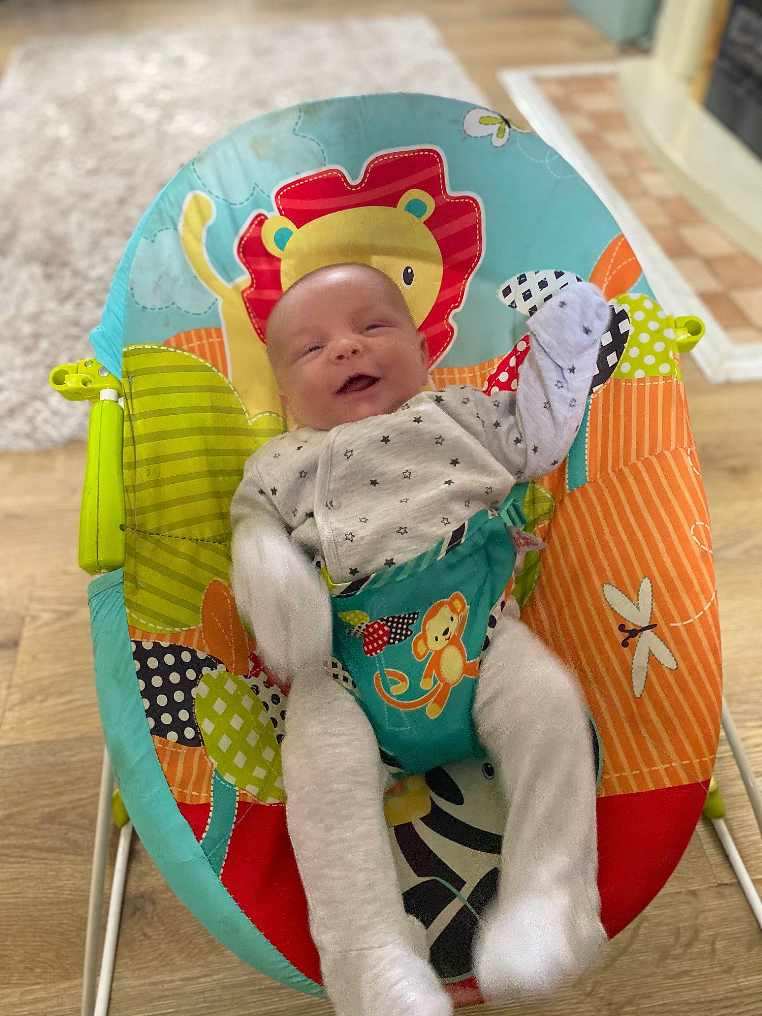 Chester is registered to the contest to win money with this photo: art, baby, baby_products, baby_toddler_clothing, baby_toys, carmine, chair, child, comfort, event, fictional_character, happy, lap, linens, pattern, person, plush, sitting, stuffed_toy, textile
