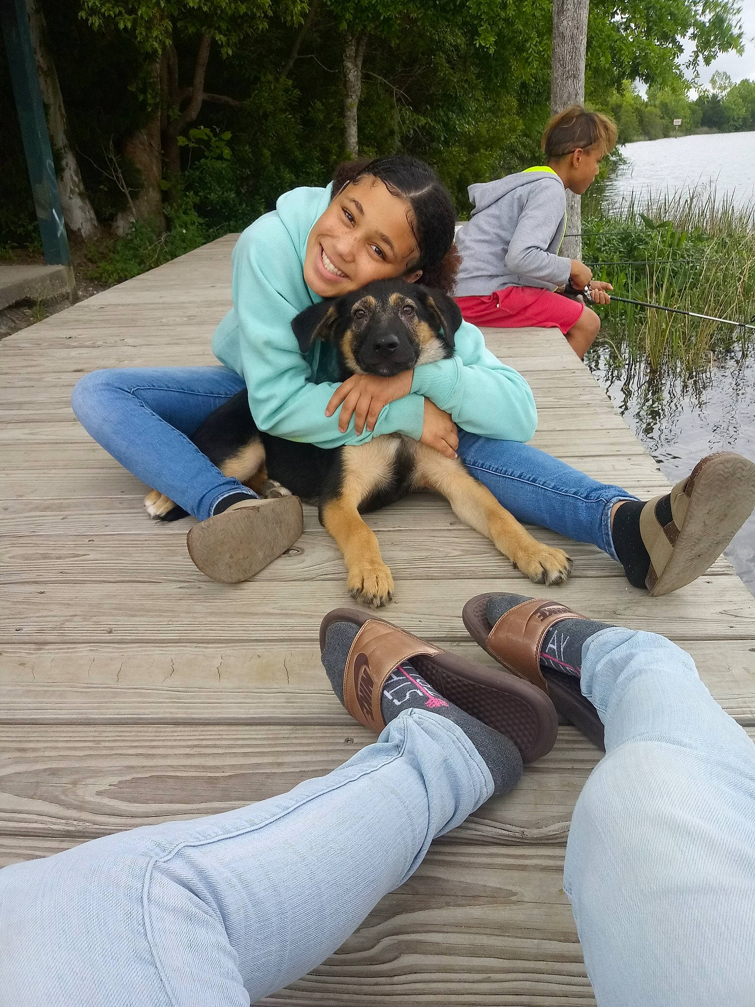 Ayanna is registered to the contest to win money with this photo: fun, joint, joy, knee, leg, leisure, person, sitting