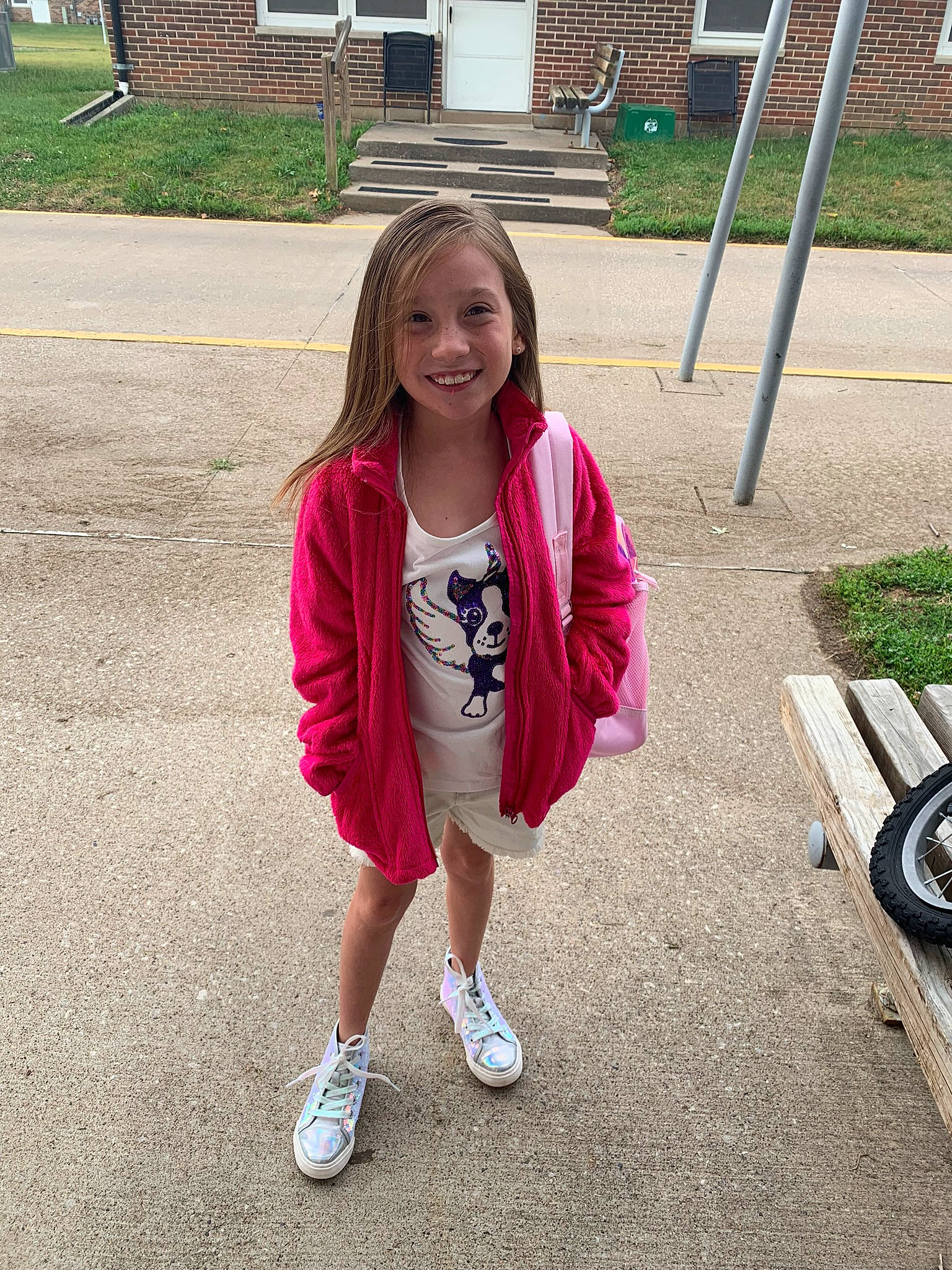 Leticia joined the competition — help win amazing prizes! child, footwear, fun, happy, jacket, joy, leisure, magenta, outerwear, person, photography, pink, plant, play, shoe, smile, style, summer, t_shirt, toddler