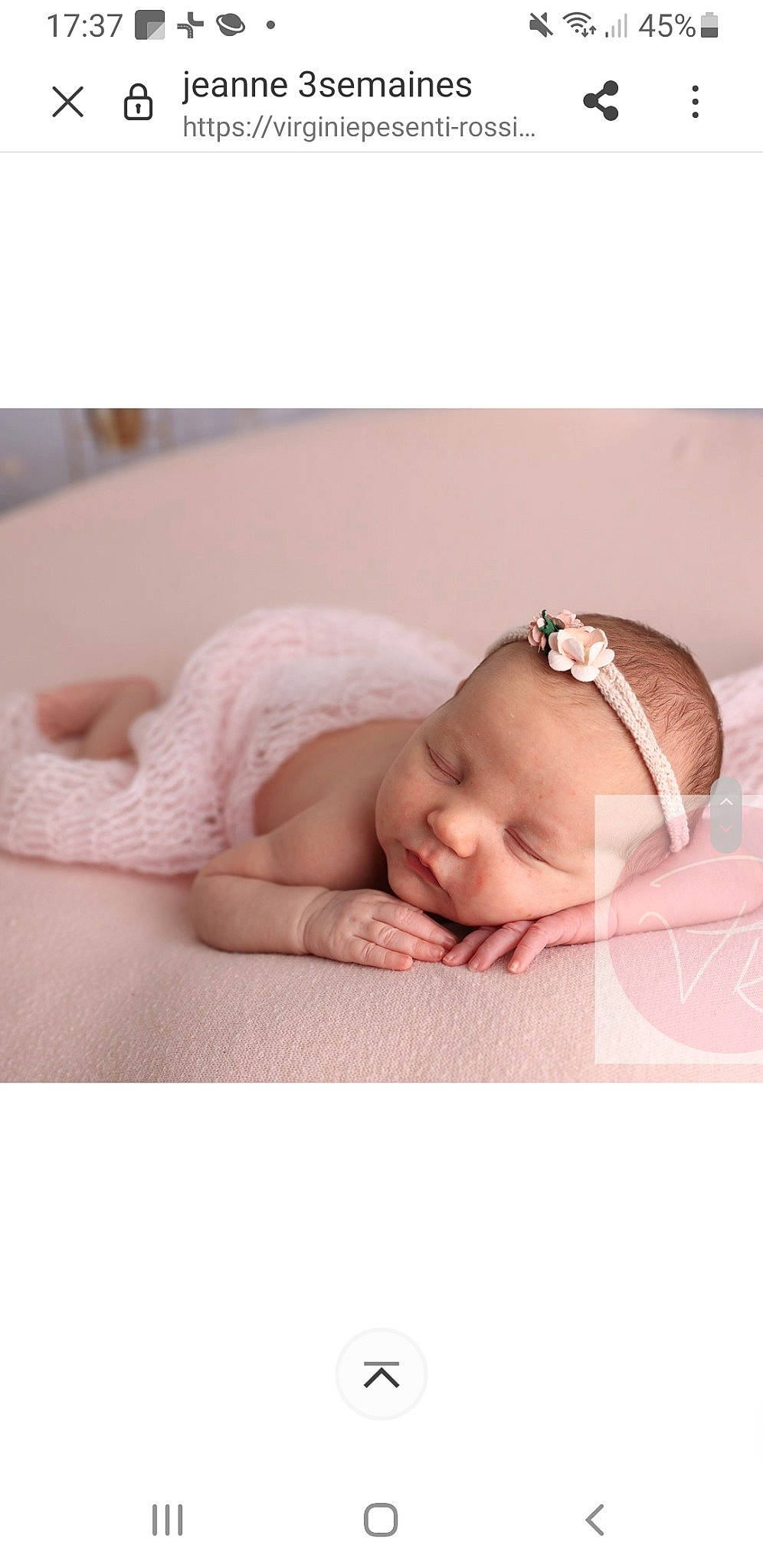 Jeanne a rejoint le concours — aidez-le/la à gagner de superbes lots ! baby, baby_sleeping, baby_toddler_clothing, cap, child, comfort, eyebrow, eyelash, fashion_accessory, headband, headpiece, jewellery, linens, neck, pattern, person, pink, skin, sleeve, toddler