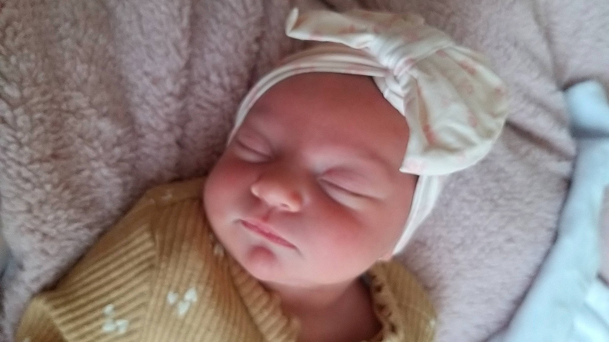 Autumn-marie joined the competition — help win amazing prizes! baby, baby_toddler_clothing, bedtime, cheek, child, comfort, eye, eyebrow, happy, headwear, iris, linens, lip, nose, peach, person, portrait_photography, skin, smile, textile