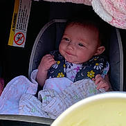 Presley joined the competition — help win amazing prizes! baby, bed, blanket, car, car_interior, carseat, crib, cushion, face, furniture, head, homedecor, infantbed, newborn, person, photography, portrait, stroller, transportation, vehicle