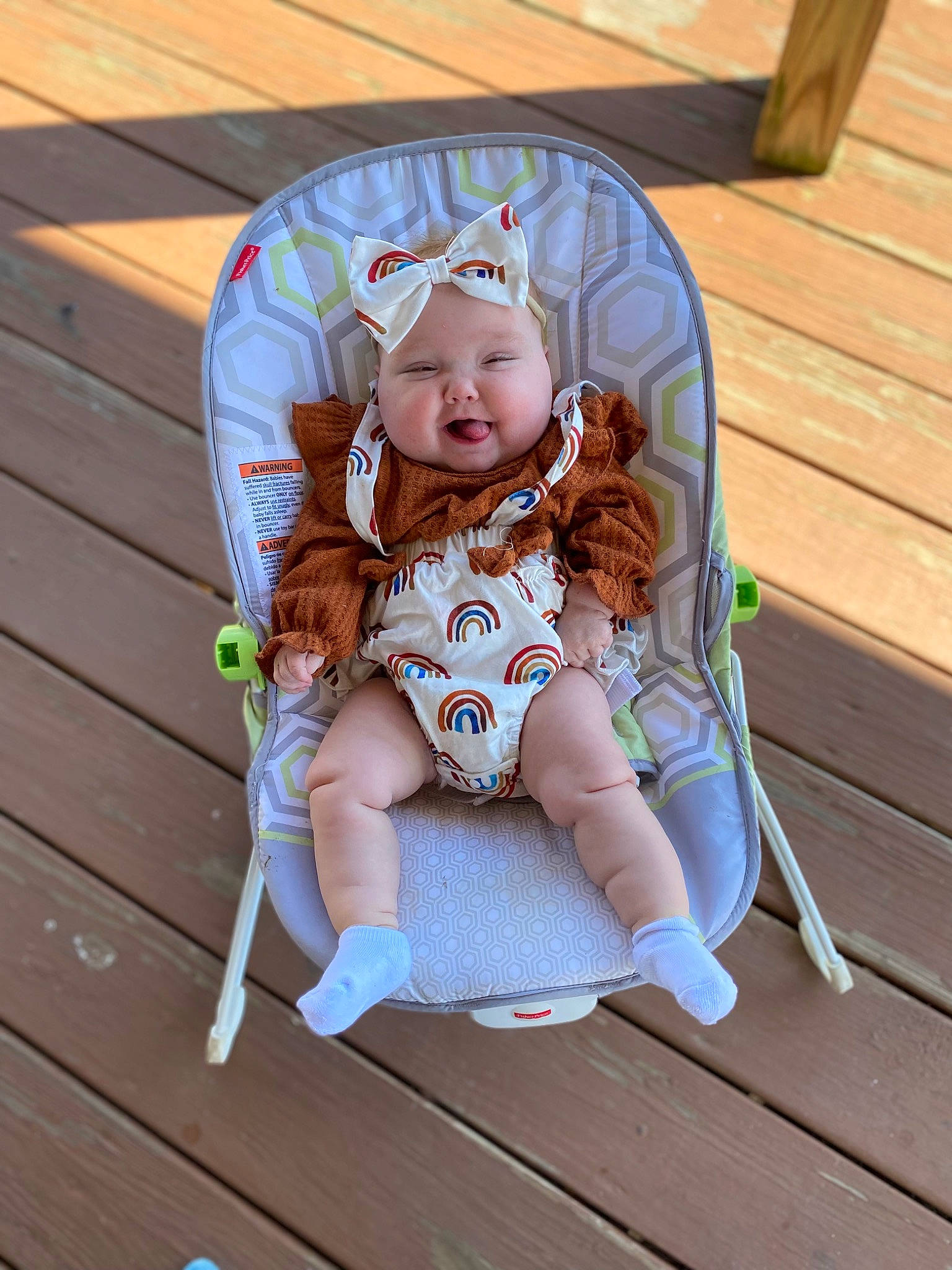 Novah joined the competition — help win amazing prizes! baby, baby_products, baby_toddler_clothing, brown_hair, child, comfort, doll, fashion_accessory, fawn, foot, hair_accessory, happy, hardwood, headwear, human_leg, jewellery, person, personal_protective_equipment, sitting, thigh