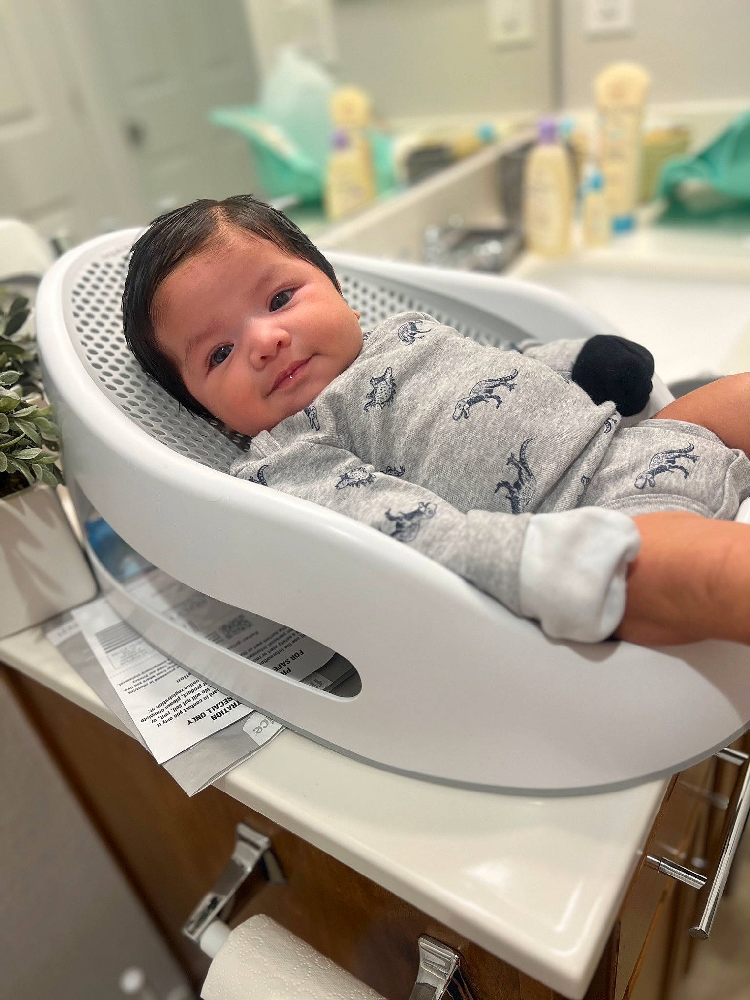 Mathias joined the competition — help win amazing prizes! baby, baby_products, baby_safety, baby_toddler_clothing, bathroom, child, comfort, flowerpot, health_care, hospital_bed, houseplant, linens, person, plant, room, service, sink, sitting, sleeve, toddler