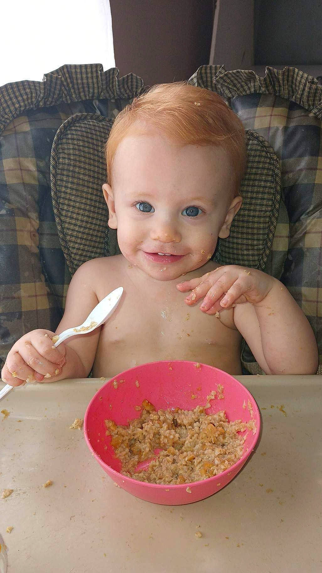 Cara joined the competition — help win amazing prizes! baby, bathing, blond, chair, cheek, child, comfort_food, couch, cuisine, dish, eating, food, fun, ingredient, joy, mixture, person, recipe, skin, smile
