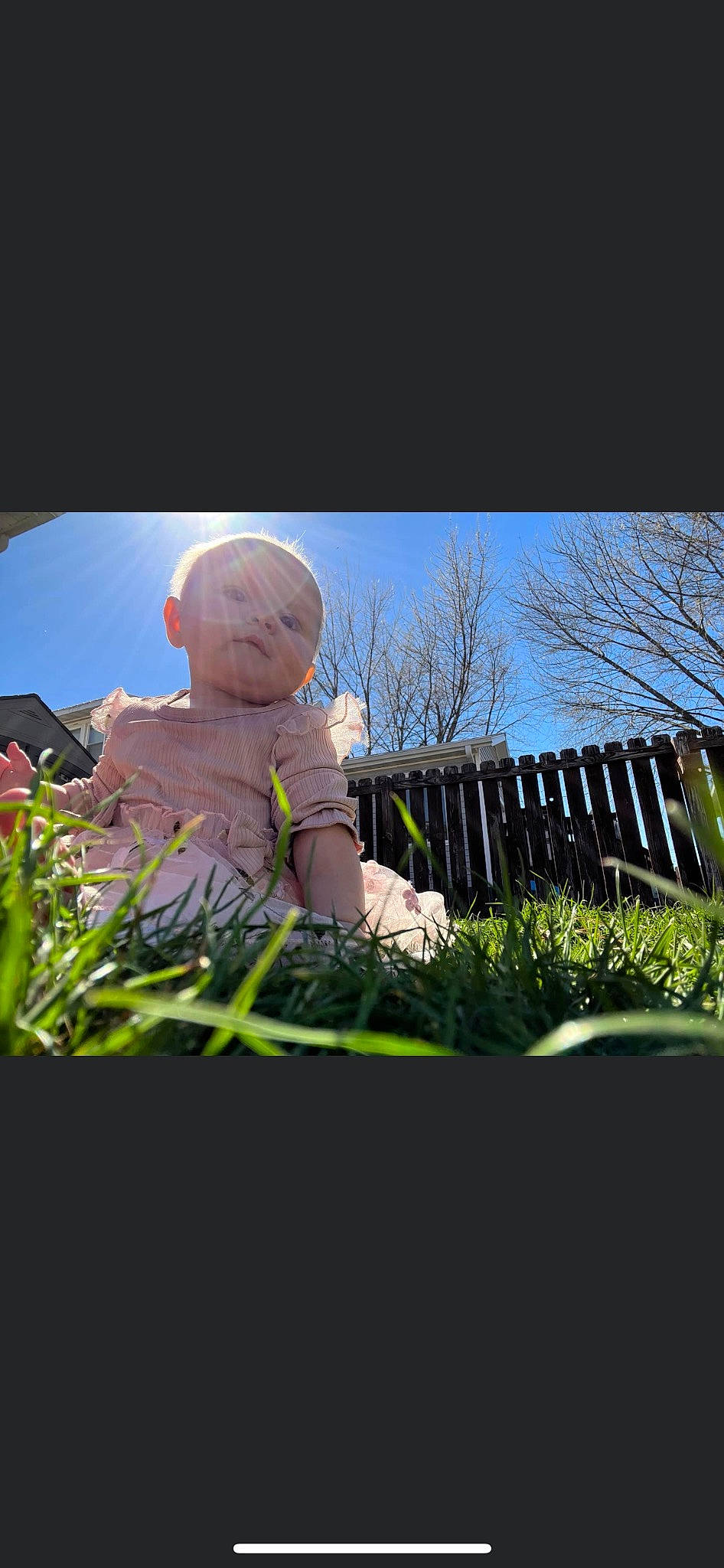 Jade is registered to the contest to win money with this photo: art, baby, chair, child, garden, grass, home_fencing, landscape, lawn_ornament, leisure, people_in_nature, person, plant, sculpture, shrub, sitting, sky, statue, toddler, tree