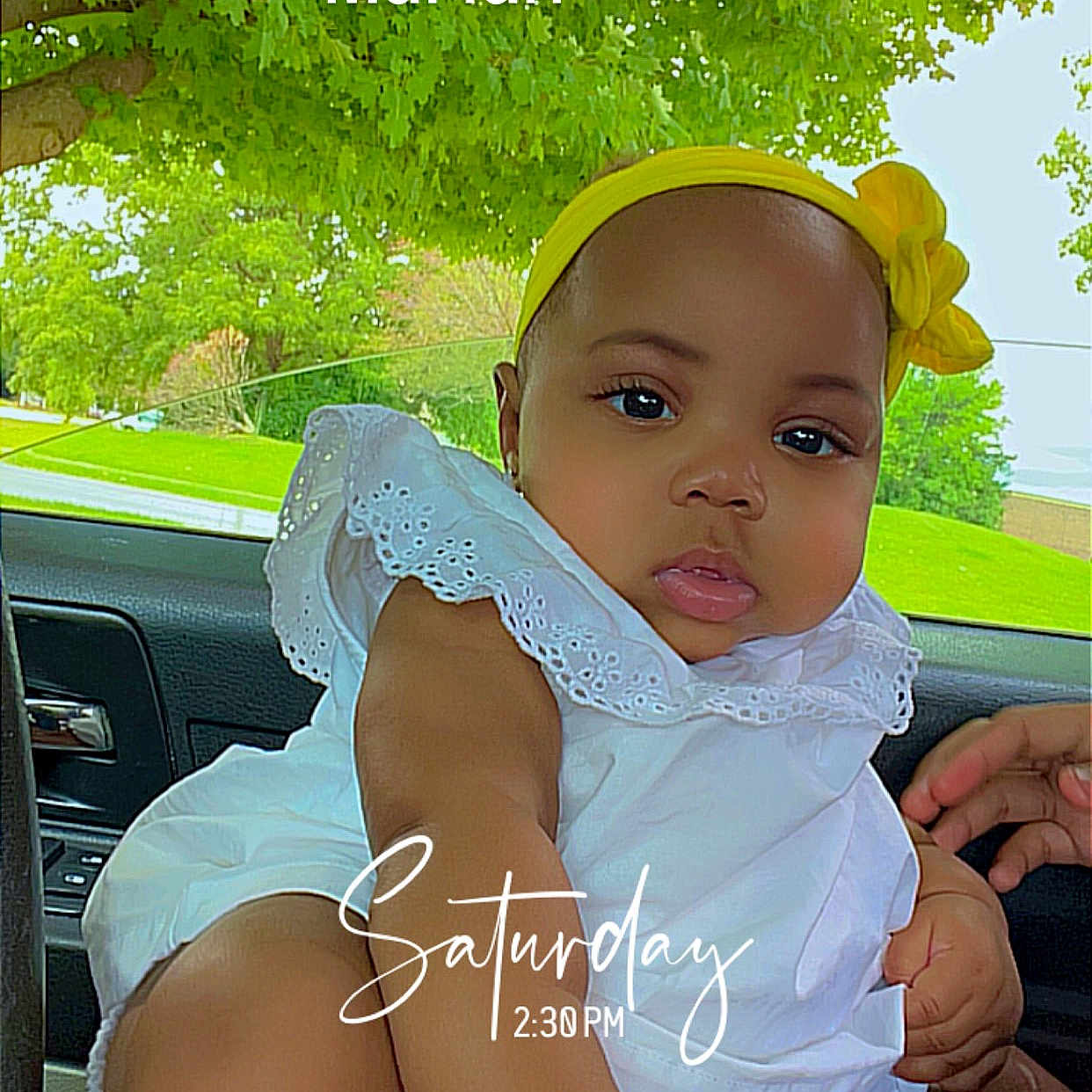 Mariah joined the competition — help win amazing prizes! accessories, baby, baseballcap, bonnet, cap, clothing, dress, face, glasses, grass, hat, head, headband, person, photography, plant, portrait, sitting, sunhat, swimwear