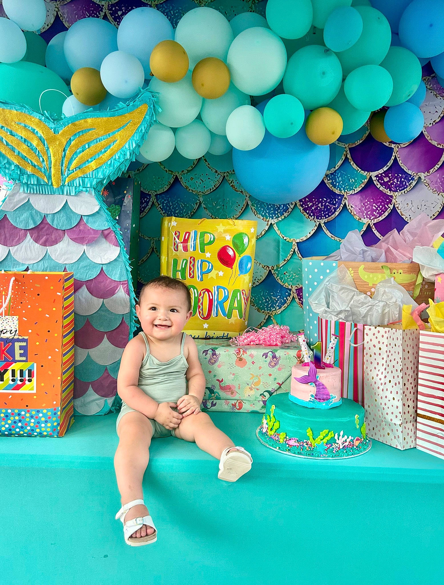 Sirena joined the competition — help win amazing prizes! aqua, balloon, child, decoration, event, fun, green, happy, joy, leisure, magenta, party, party_supply, pattern, person, pink, play, recreation, room, shorts
