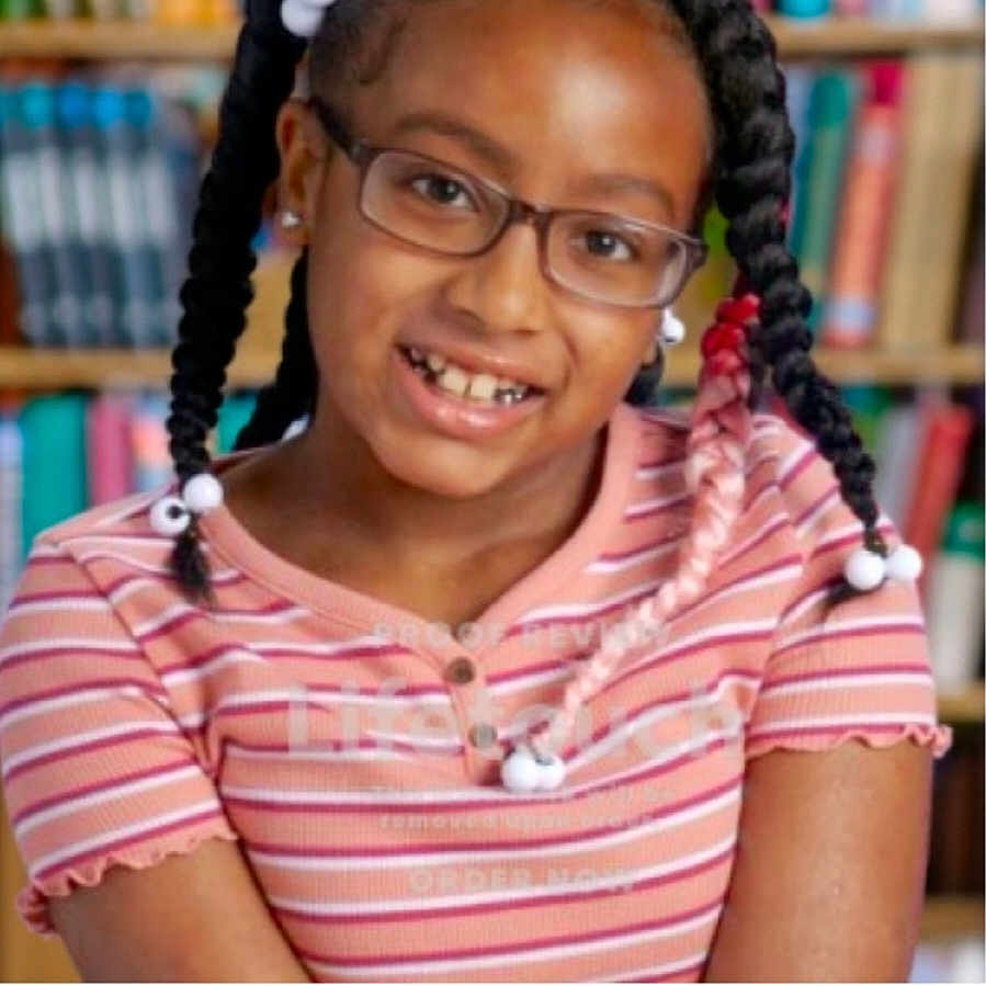 Kamelah joined the competition — help win amazing prizes! accessories, bodypart, braid, child, cornrows, face, female, girl, glasses, hair, happy, head, person, shoulder, smile