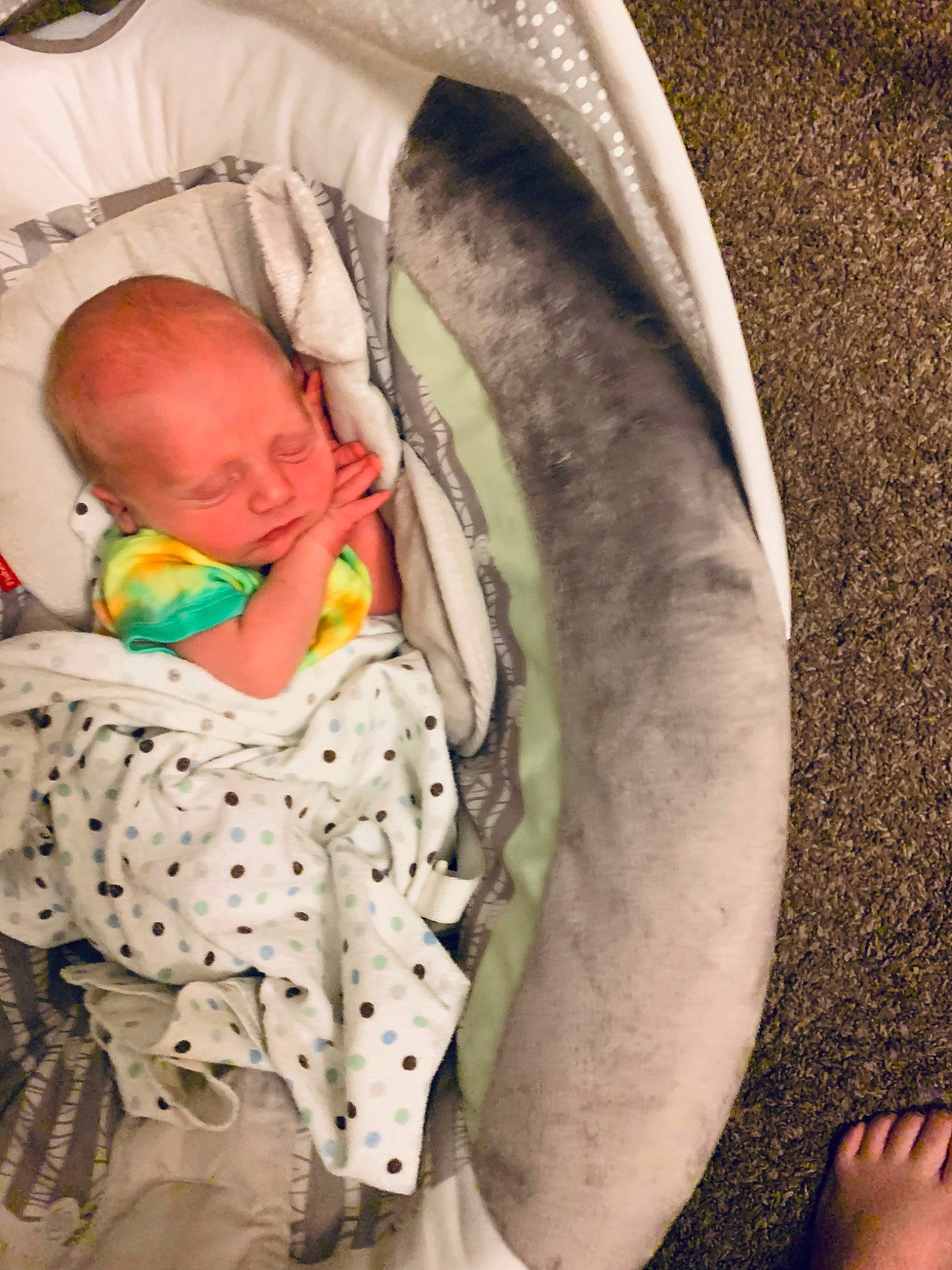 Micheal is registered to the contest to win money with this photo: baby, baby_products, baby_sleeping, birth, child, infant_bed, nap, person, product, sleep, toddler