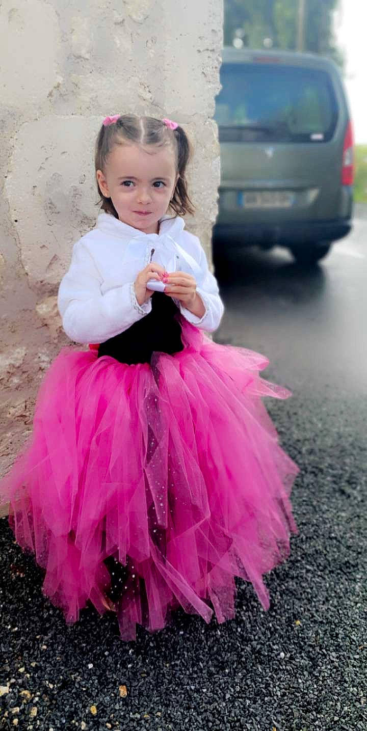 Elaya participe au concours pour gagner de l'argent avec cette photo : automotive_exterior, automotive_lighting, baby_toddler_clothing, car, child, embellishment, event, formal_wear, fun, happy, magenta, person, photograph, pink, ruffle, sleeve, snapshot, toddler, vehicle, vehicle_door
