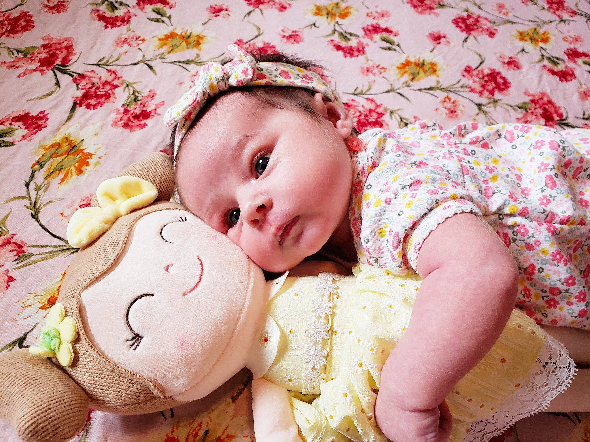 Daisey is registered to the contest to win money with this photo: baby, baby_sleeping, beauty, child, happy, person, pink, skin, smile, stuffed_toy, sweetness, textile, toddler