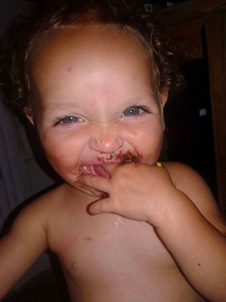 Jaylynn is registered to the contest to win money with this photo: cheek, child, chin, close_up, ear, eyebrow, face, finger, forehead, girl, head, jaw, lip, mouth, neck, nose, person, skin, smile, tongue