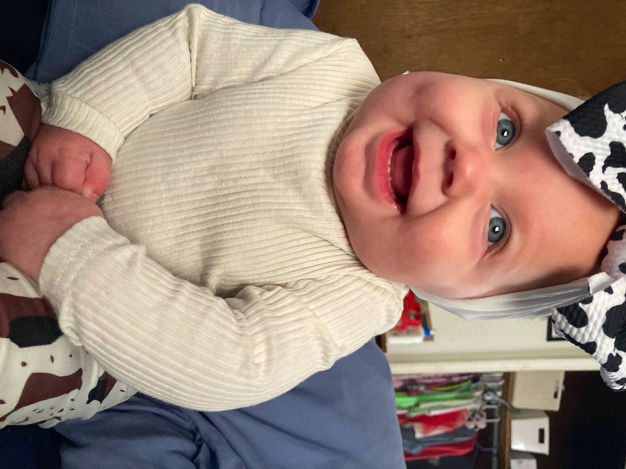 Blakelyn joined the competition — help win amazing prizes! arm, baby, baby_laughing, baby_products, baby_toddler_clothing, cheek, child, comfort, elbow, eyelash, happy, hat, laugh, mouth, nose, person, sleeve, smile, toddler, tree