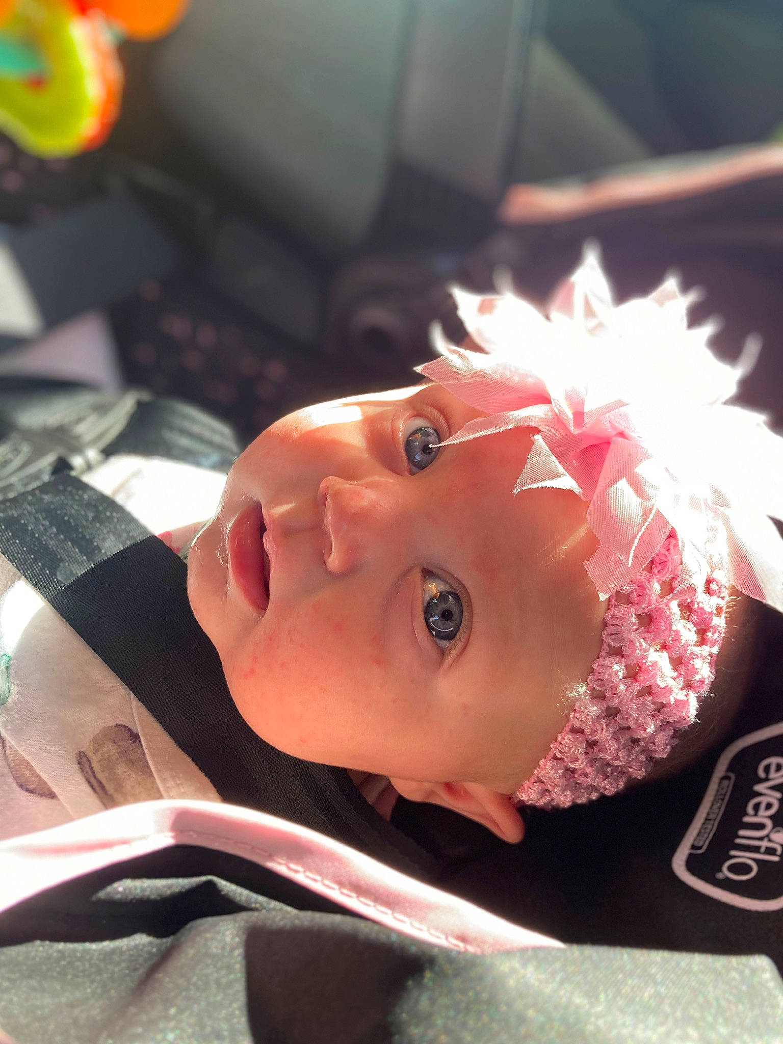 Blakelyn is registered to the contest to win money with this photo: baby, carmine, cheek, child, costume, costume_hat, eyebrow, eyelash, fashion_accessory, flesh, hair_accessory, hat, headpiece, headwear, helmet, lip, person, toddler