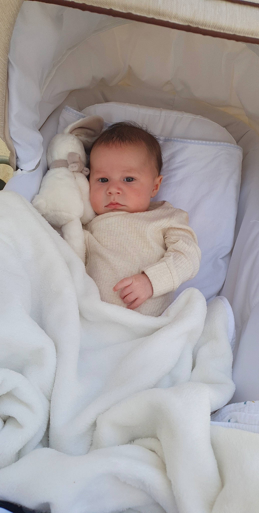 Nathan participe au concours pour gagner de l'argent avec cette photo : abdomen, baby, baby_products, baby_sleeping, baby_toddler_clothing, cheek, child, comfort, face, fur, human_body, iris, linens, neck, nose, person, sitting, sleeve, stomach, textile