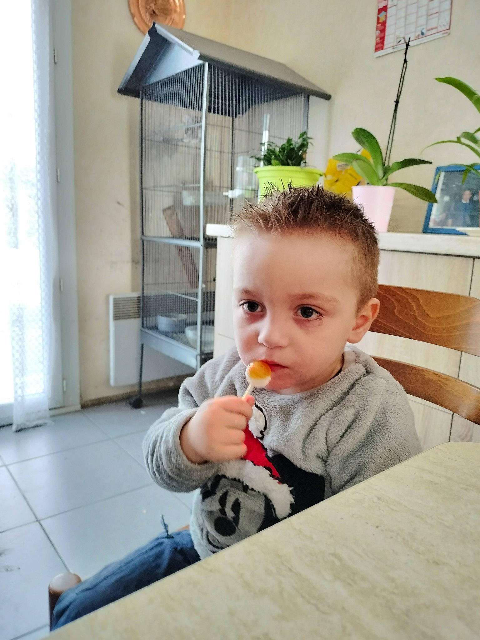 Kheiron participe au concours pour gagner de l'argent avec cette photo : baby, chair, child, crew_cut, eyelash, flooring, happy, houseplant, person, plant, room, sitting, table, toddler, wood