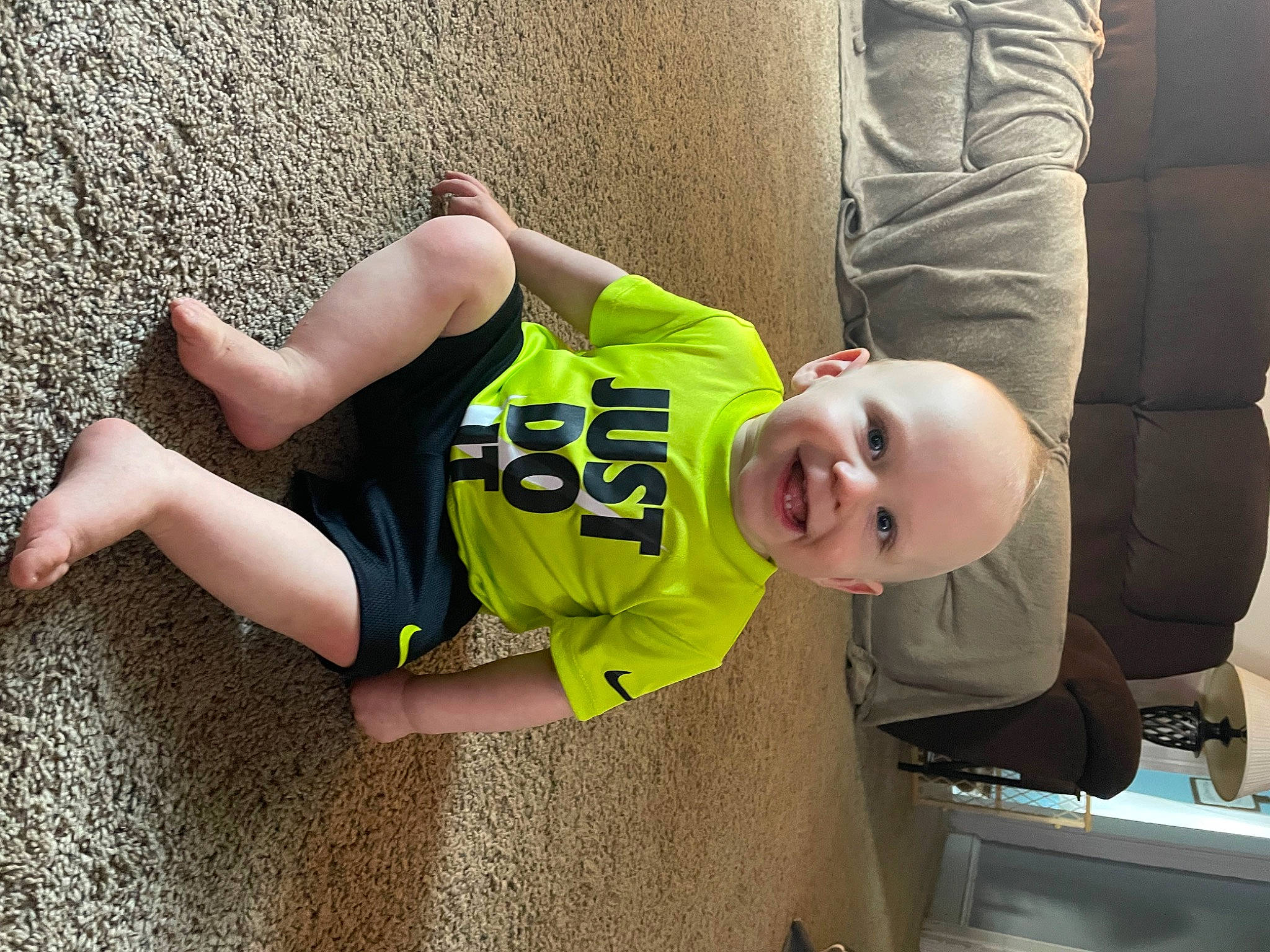 Drake is registered to the contest to win money with this photo: baby_toddler_clothing, cool, elbow, finger, fun, hairstyle, happy, hat, joint, joy, knee, leg, leisure, person, shorts, shoulder, smile, sneakers, standing, t_shirt