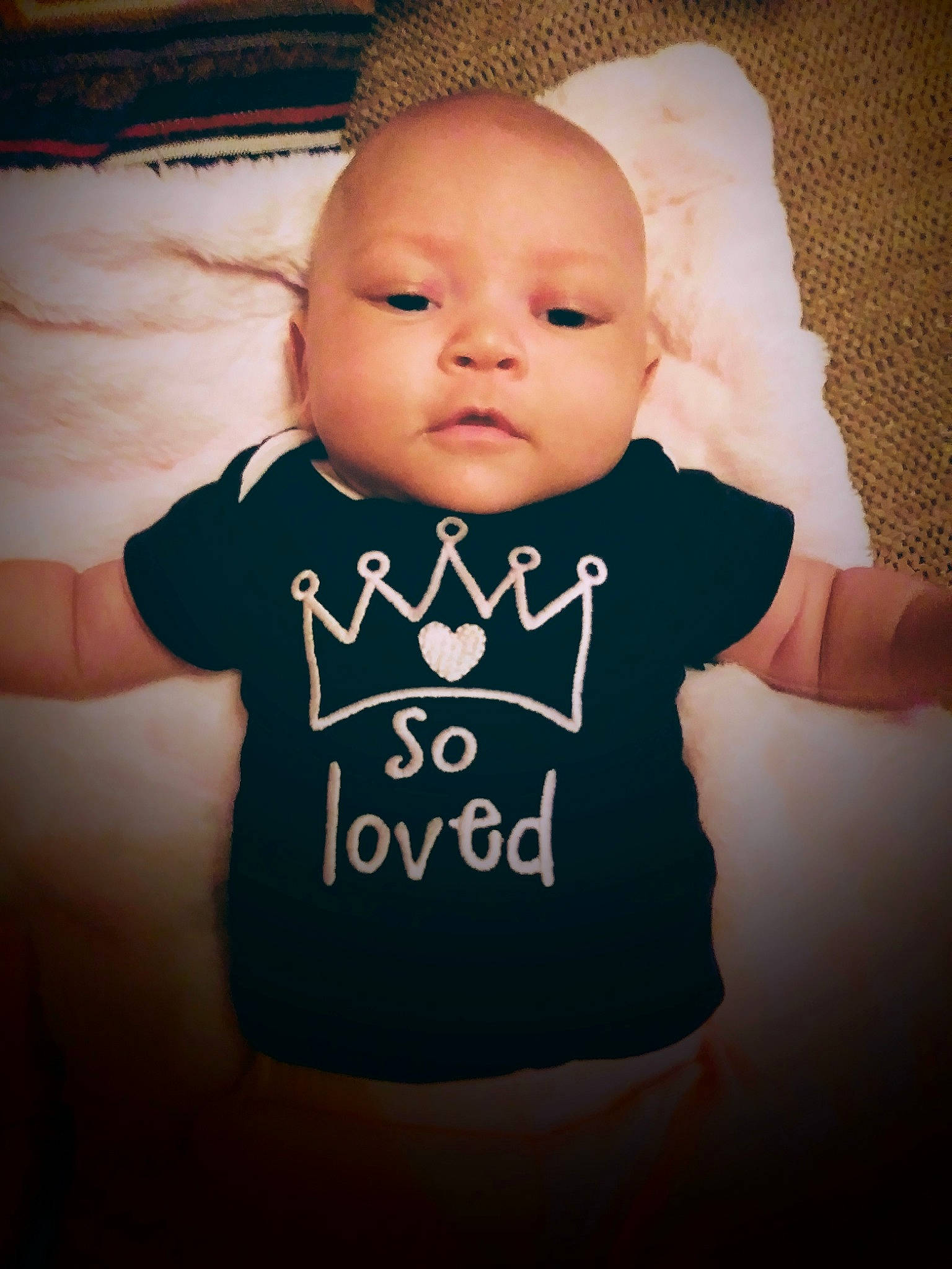 Finlay joined the competition — help win amazing prizes! baby, baby_products, baby_toddler_clothing, cheek, child, cool, forehead, head, lip, outerwear, person, product, sleeve, smile, t_shirt, toddler, top