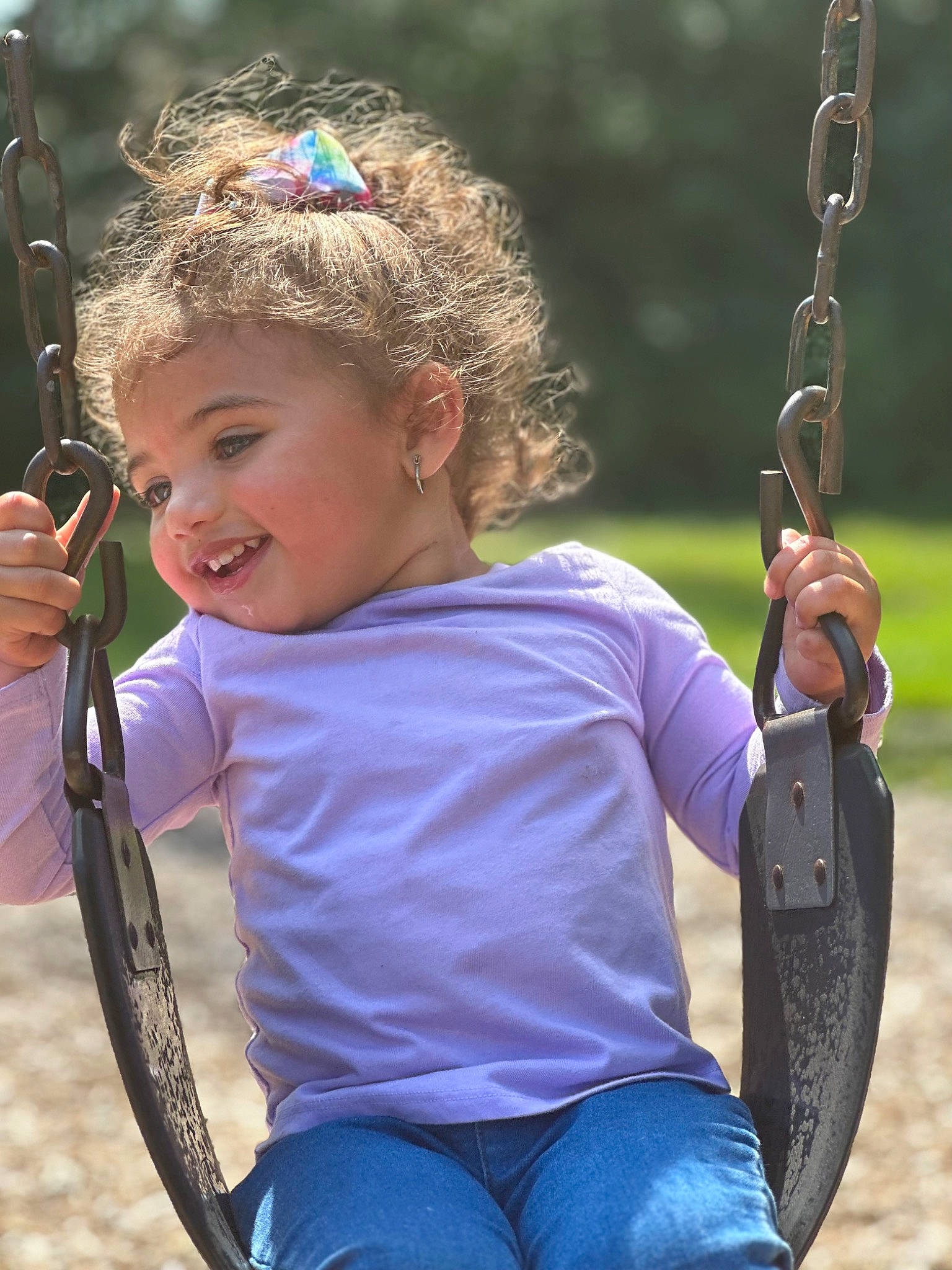 Melyona joined the competition — help win amazing prizes! arm, cool, facial_expression, fun, grass, green, hairstyle, happy, head, human, leaf, leisure, light, person, photograph, public_space, smile, standing, summer, swing