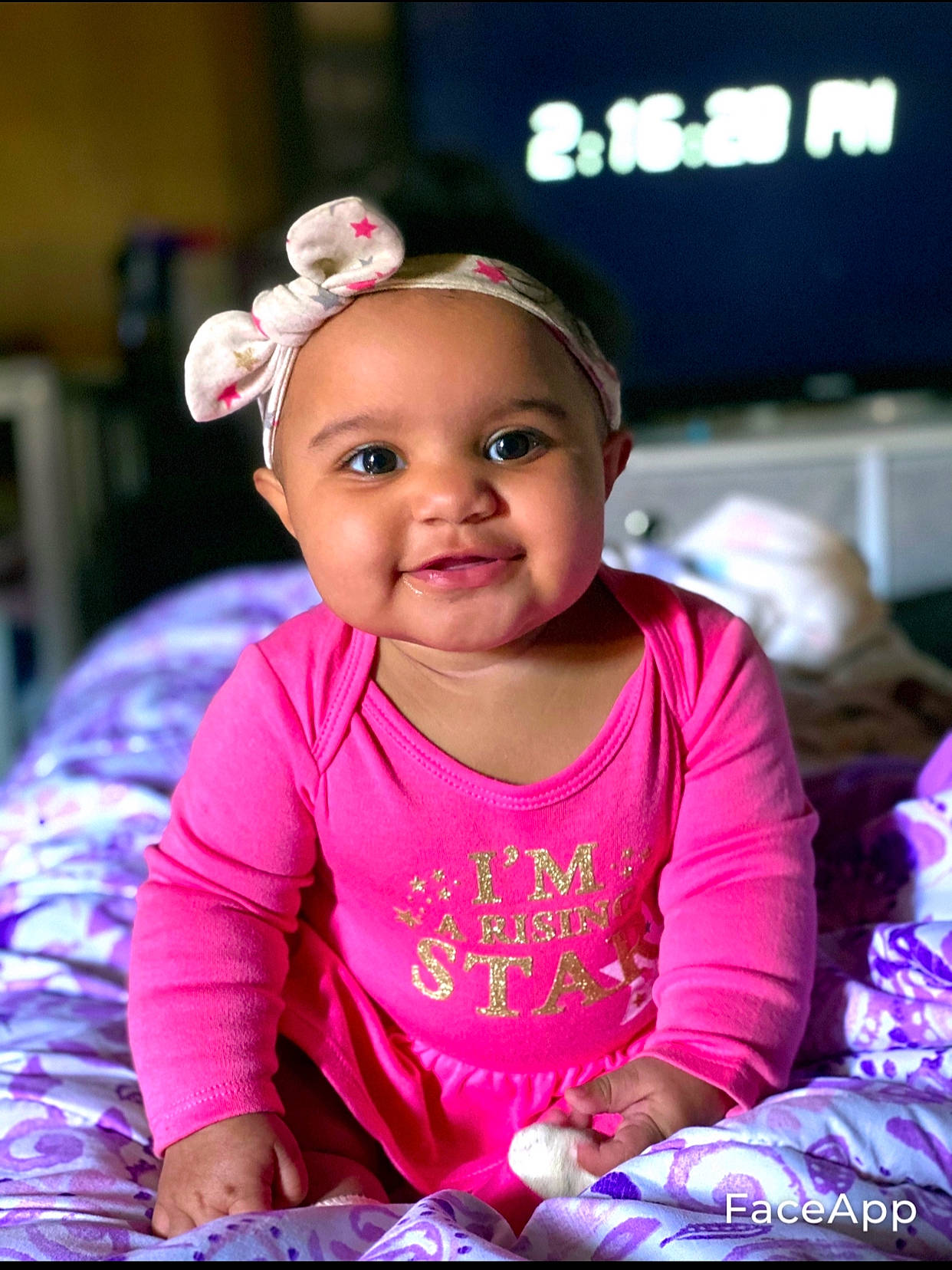 Jordynn joined the competition — help win amazing prizes! baby, baby_toddler_clothing, child, child_model, ear, eye, hair_accessory, happy, headband, headpiece, headwear, joy, mouth, nose, person, pink, portrait_photography, sitting, toddler