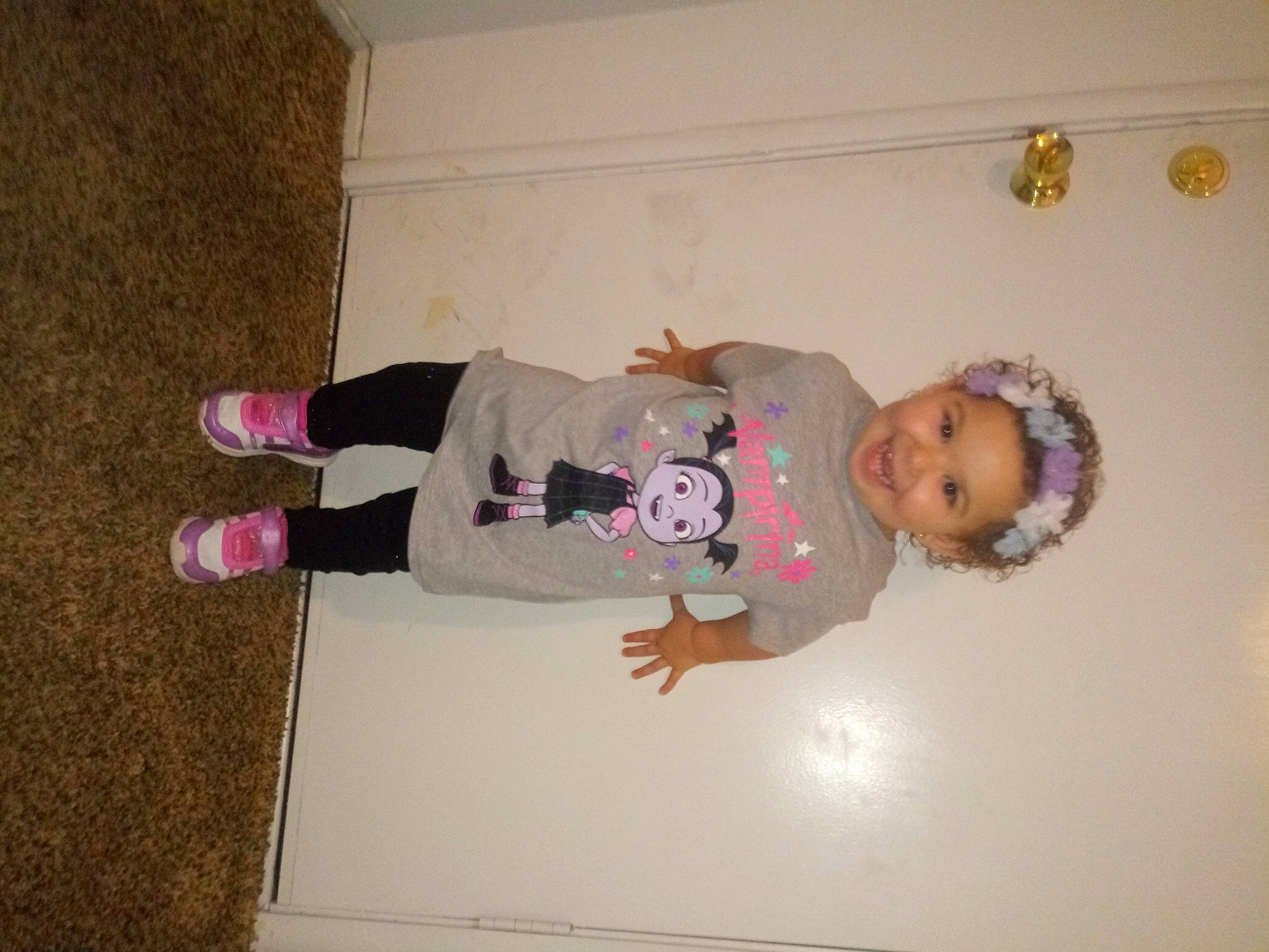 Miah joined the competition — help win amazing prizes! baby, child, headwear, joy, person, pink, toddler