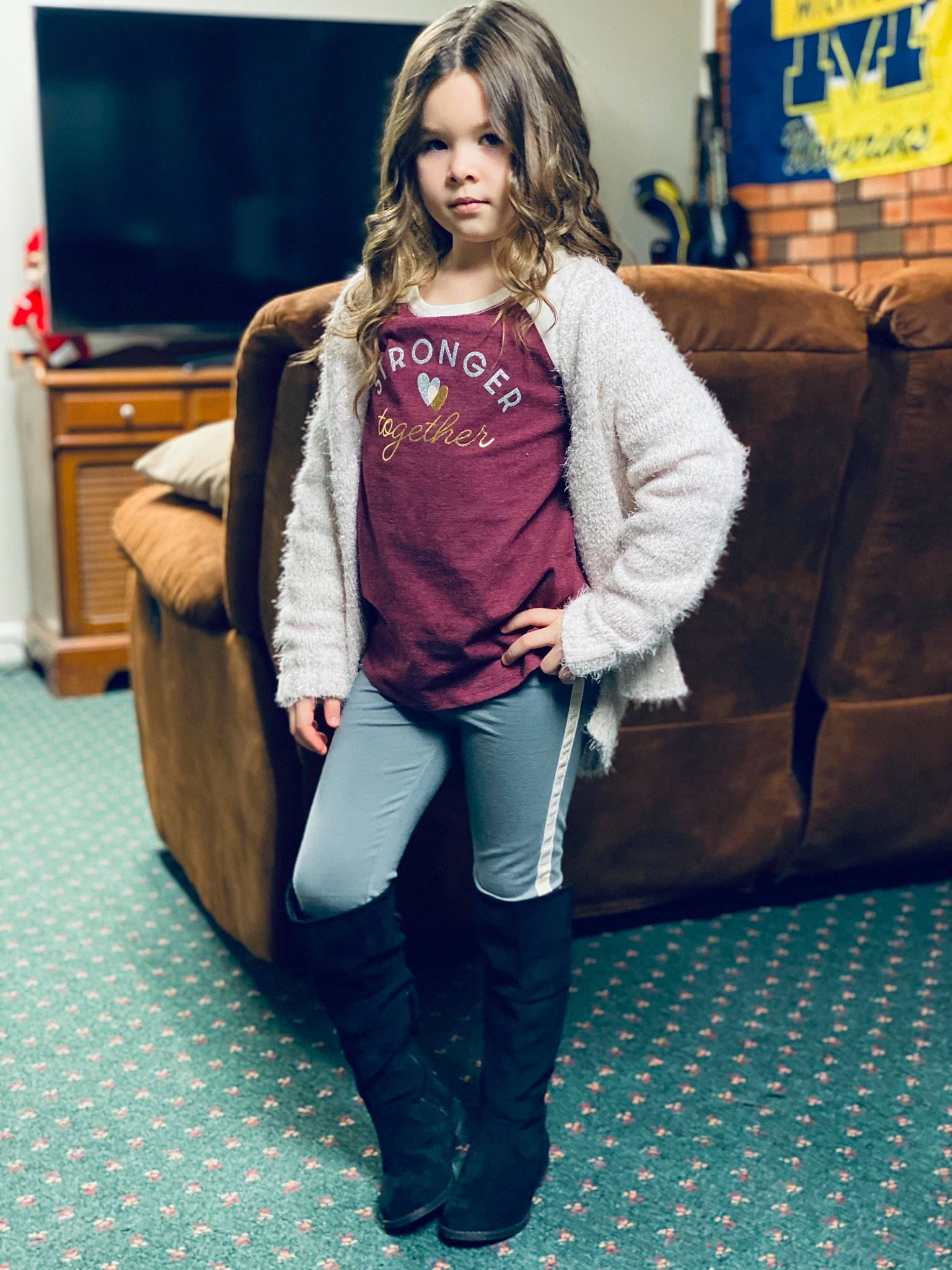 Aubrielle joined the competition — help win amazing prizes! blazer, blond, electric_blue, fashion, fashion_design, flooring, fun, head, human_leg, joint, knee, leisure, long_hair, person, sleeve, sportswear, street_fashion, television, textile, thigh