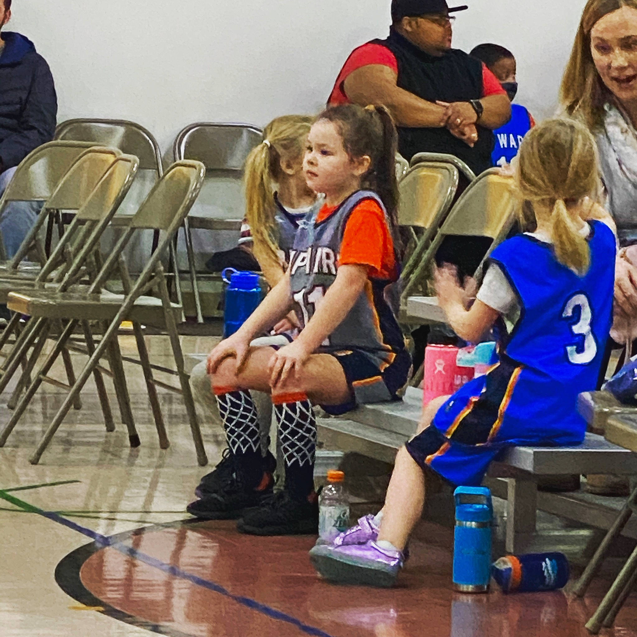 Aubrielle is registered to the contest to win money with this photo: boot, chair, competition_event, event, fun, hat, headwear, leisure, luggage_and_bags, person, player, shorts, sitting, sneakers, sports, sports_equipment, sports_uniform, sportswear, t_shirt, team