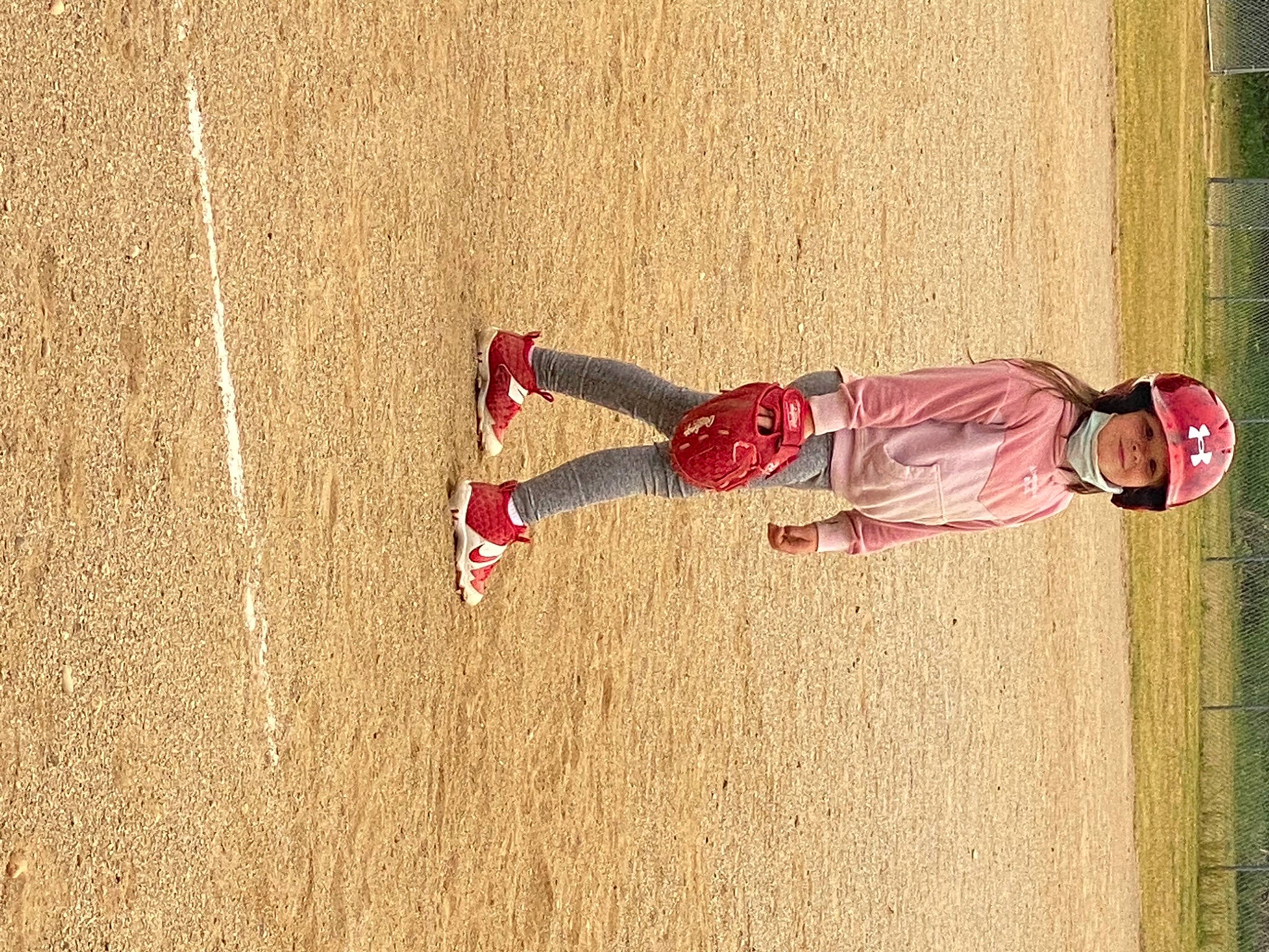 Aubrielle joined the competition — help win amazing prizes! carmine, flooring, fun, grass, happy, hardwood, headwear, human_leg, joy, knee, landscape, leisure, people_in_nature, person, plant, player, sand, sneakers, soil, tints_and_shades