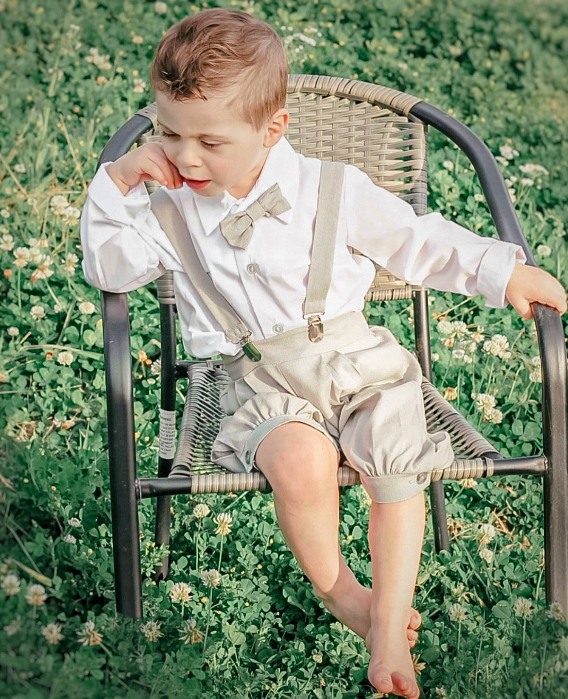 Dean joined the competition — help win amazing prizes! chair, dress, face, flash_photography, fun, grass, grass_family, hairstyle, happy, human_body, human_leg, lawn, leaf, leg, leisure, people_in_nature, person, plant, shorts, sunlight