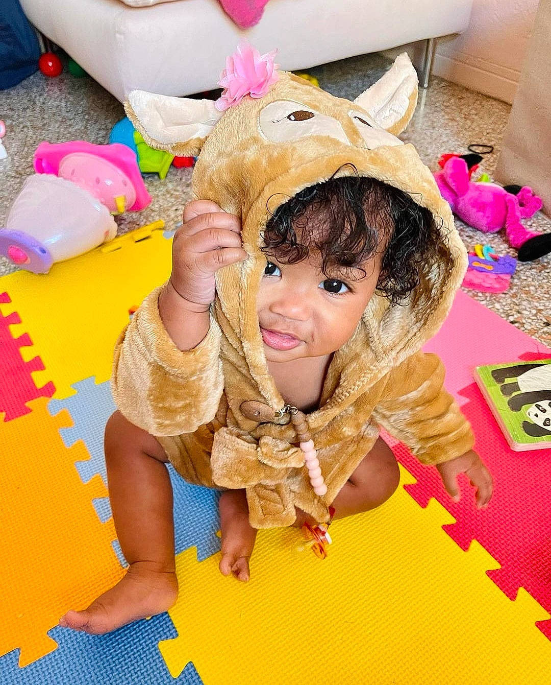 Yuna joined the competition — help win amazing prizes! child, event, flooring, fun, hair, happy, head, kindergarten, leisure, magenta, party_supply, person, pink, play, recreation, room, sitting, smile, toddler, toy