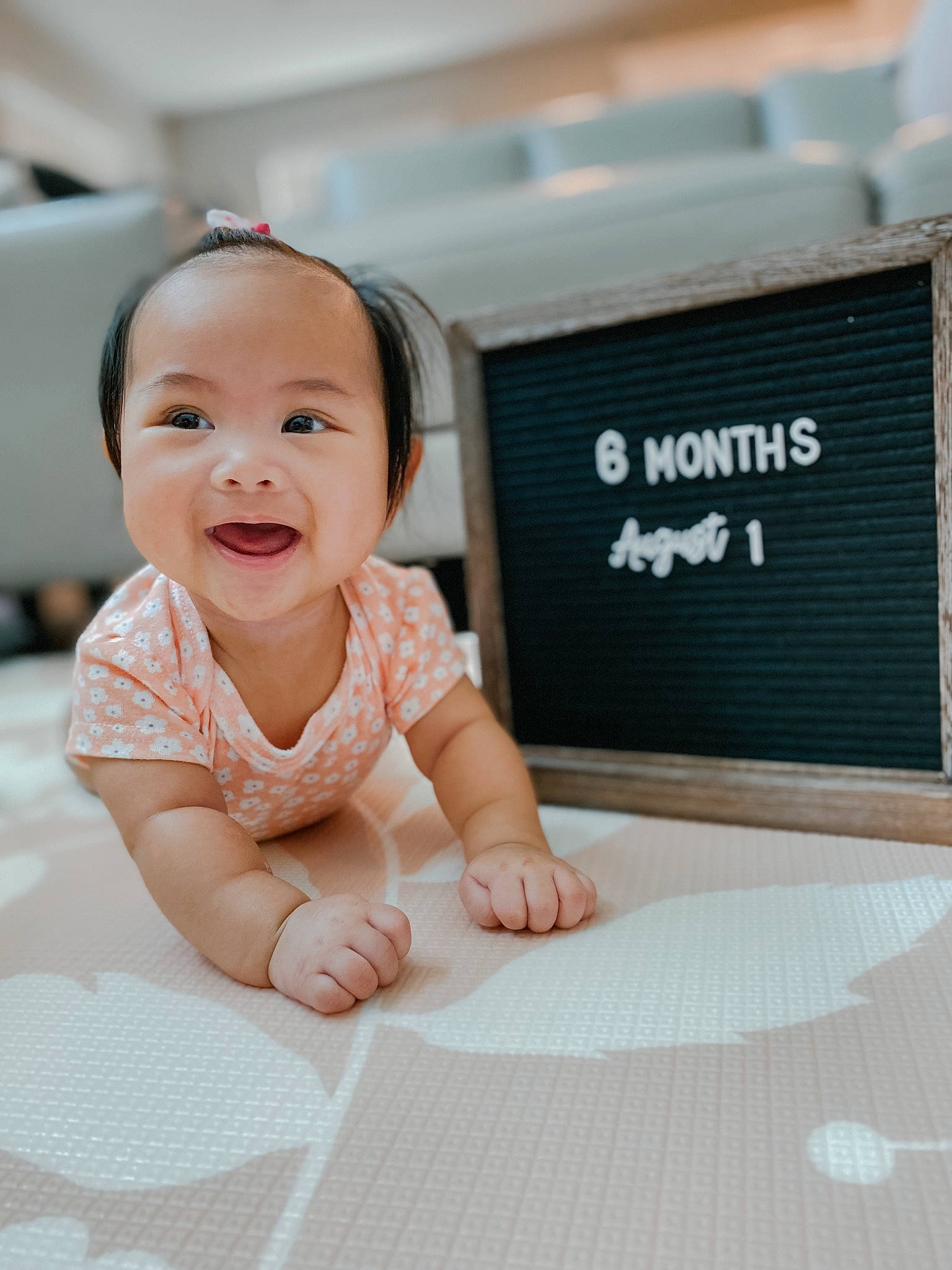 Alexandria joined the competition — help win amazing prizes! baby, baby_toddler_clothing, cheek, child, comfort, crawling, dress, finger, flash_photography, flooring, font, fun, happy, joy, person, product, sitting, skin, sleeve, smile