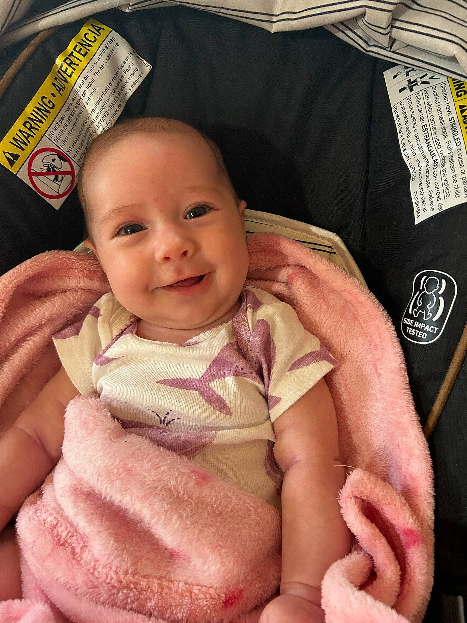Charlotte joined the competition — help win amazing prizes! arm, baby, baby_toddler_clothing, cheek, chin, eye, eyebrow, face, finger, gesture, head, human_body, iris, joy, organ, outerwear, person, pink, product, skin