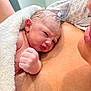 newborn, baby, infant, towel, skin, fist, resting, closeup, human, person, chest, love, care, family, fresh, soft, warmth, expression, newlife, bonding
